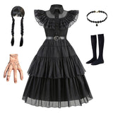 Black Cosplay Costume for Girls, Halloween Costume for Kids, Role Play Costume with Accessories, Multiple Sizes Available 160cm