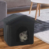Waterproof Outdoor Cat House, Indoor Dog Kennel, Foldable Waterproof Cat Tent, Warm Oxford Fabric for Winter, M