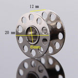 Metal Bobbins with Case for Standard Household Sewing Machine Brother Singer Bernina Pfaff Elna Babylock Kenmore Juki..DEBUNS - Front View