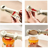 Multifunctional Telescopic Cap Opener - Adjustable Multifunctional Can Opener and Cap Holder for People with Weak Hands - Side View