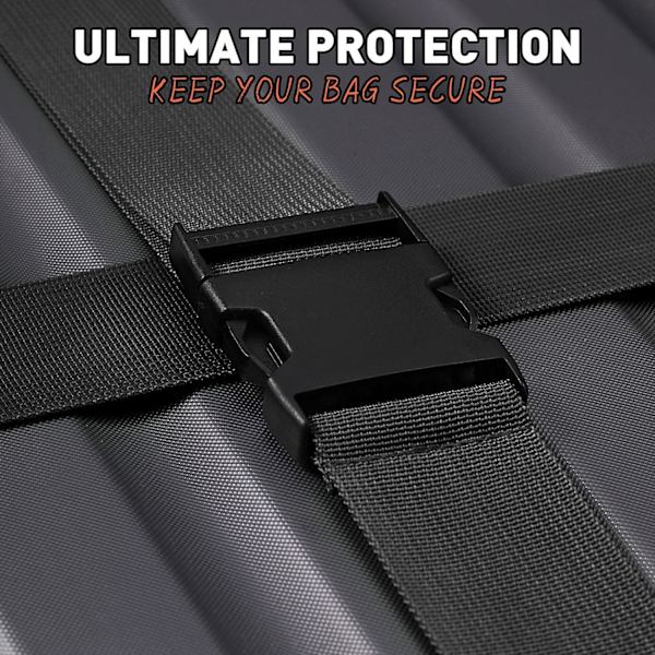 Suitcase 4-piece Luggage Strap Luggage Strap Set Cross Luggage Strap Adjustable Suitcase Strap Buckle Suitcase Strap RED