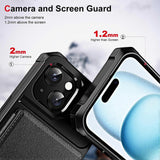 Horizontal Flip Card Slot Leather Phone Case For iPhone 14 Plus - Top-Down View