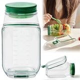 NEW Salad Container with Sauce Dressing Container, Vertical Layered Salad Container with Built-in Bowl, Portable Leak-Proof All-in-One Salad Box - Front View