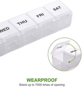 pcs Oversized Weekly Pill Organizer Box 2-pack, You Can Carry The Daily Pill Box Oversized Every Week Medicine Box - 45-Degree Angle