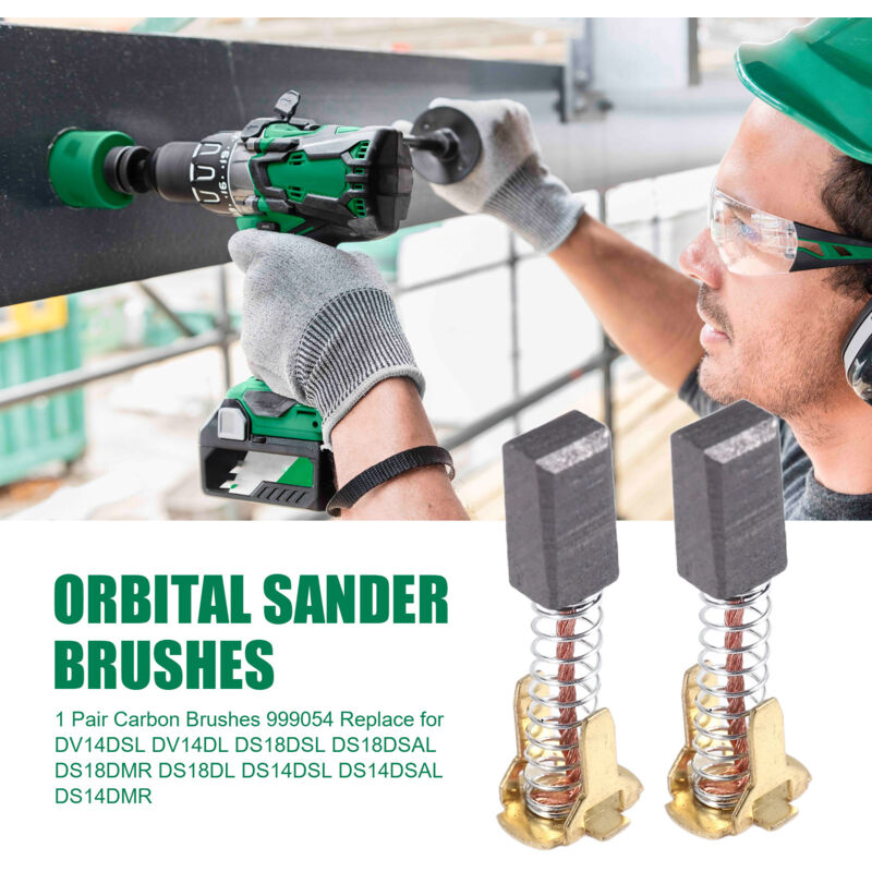 Pair Carbon Brushes 999054 Replaces Dv14Dsl Dv14Dl Ds18Dsl Ds18Dsal Ds18Dmr Ds18Dl Ds14Dsl Ds14Dsal Ds14Dmr