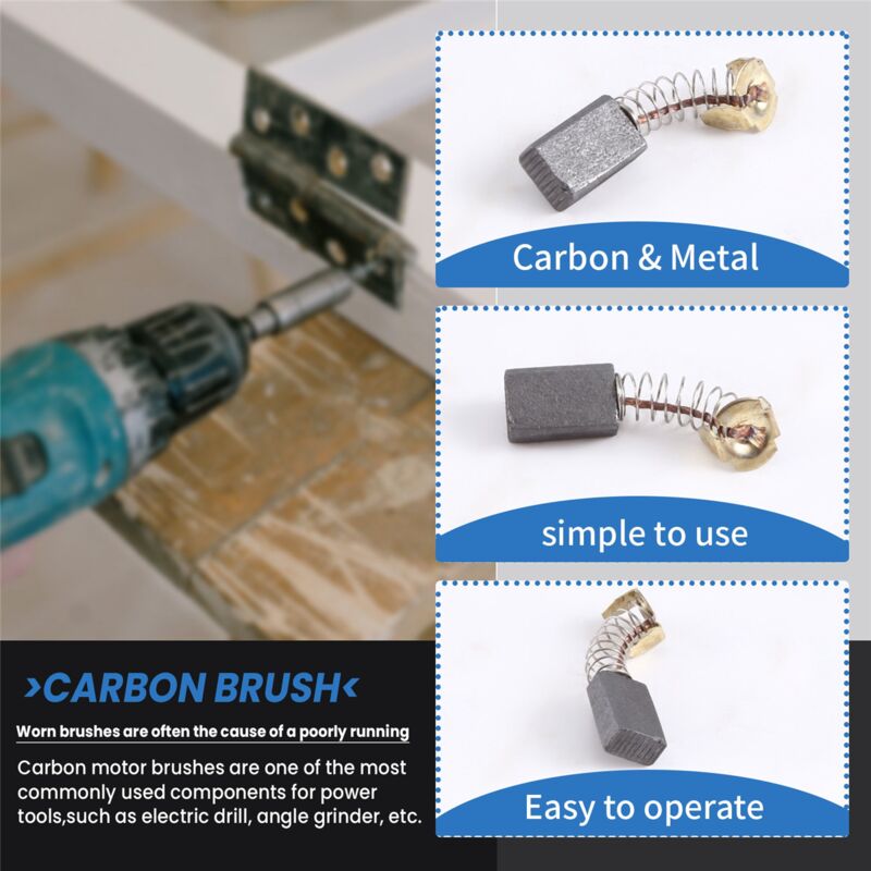 pieces 6mm x 10mm 16mm motor carbon brush replacement for CB-103