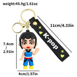 K-POP Demon Hunter Keychain Pendant Silicone Doll 3 - Side View