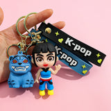 K-POP Demon Hunter Keychain Pendant Silicone Doll 3 - 45-Degree Angle