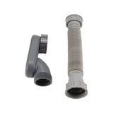 Low Profile 1 1/2 P Flexible P-Trap Bath Shower Drain Hose Flat Base Drain for