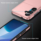 Hot Compatible with Samsung Galaxy A16 5G/4G Case with Card Holder TPU+PC Back Rose Gold - 45-Degree Angle
