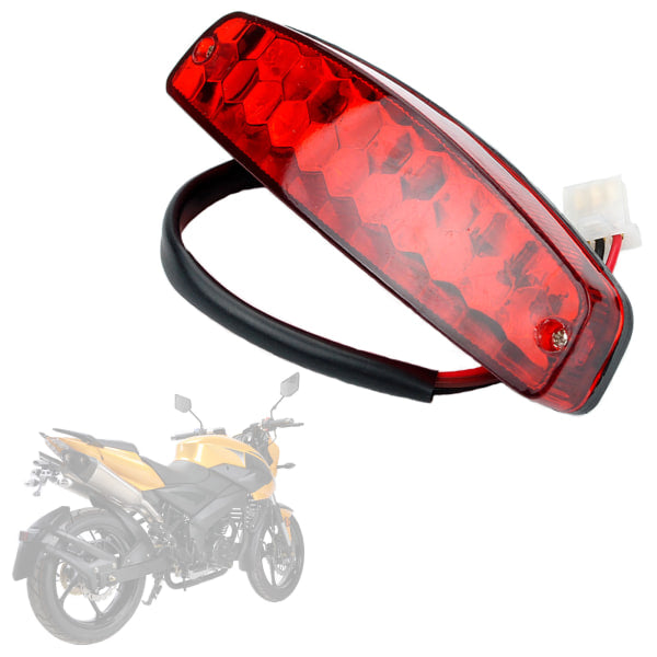 Motorcycle Tail Light Stop Brake Light 12V Red Taillight Brake Tail Light for ATV Off-Road Motorcycle Tail Light Red