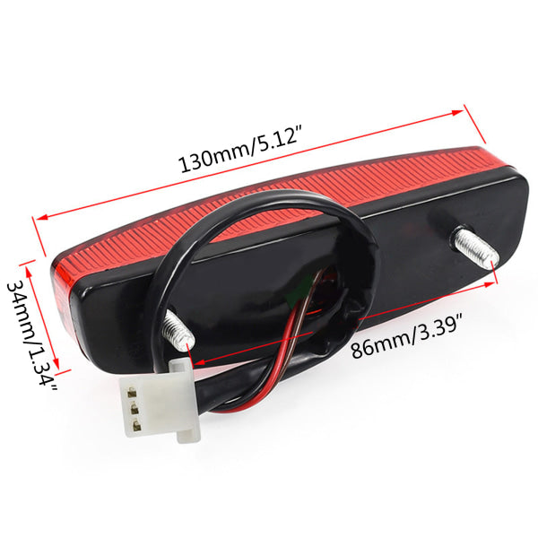 Motorcycle Tail Light Stop Brake Light 12V Red Taillight Brake Tail Light for ATV Off-Road Motorcycle Tail Light Red