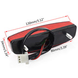 Motorcycle Tail Light Stop Brake Light 12V Red Taillight Brake Tail Light for ATV Off-Road Motorcycle Tail Light Red - Top-Down View