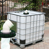 IBC Tank Filter 1000L, 165mm Washable Nylon Water Filter, Compatible with IBC Tank Accessories - 45-Degree Angle