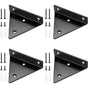 Floating shelf brackets, invisible triangular edges.