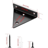 Floating shelf brackets, invisible triangular edges. - Front View