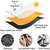 Waterproof Patio Heater Cover, 210d Oxford, Waterproof, Windproof, Protection A - Side View