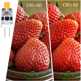 12V G4 LED Warm White 3000K Bulb, Dimmable 2W LED Bulb, Replacement for G4 15W 20W Halogen, AC/DC 12-24V, 10-pack - Top-Down View