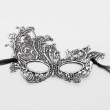 Masquerade Mask - Venetian Mask for Women, Beautiful Elegant Lace Mask for Ladies Halloween Mardi Gras Party Gold+Silver+Black - Rear View