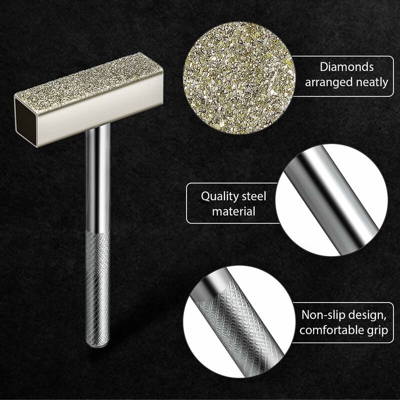 3pcs Diamond Grinding Wheel Sharpeners, Bench Grinding Wheel Sharpener Tool for Sharpening Deburring Wheels, Silver