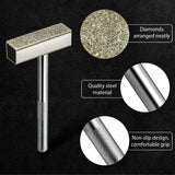 3pcs Diamond Grinding Wheel Sharpeners, Bench Grinding Wheel Sharpener Tool for Sharpening Deburring Wheels, Silver - Top-Down View