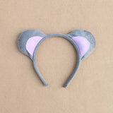pcs Children Adult Animal Costume Set Cute Mouse Ears Headband Bows Long Tail - Side View
