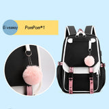 K-Pop Demon Hunters Anime School Backpack Cute Cartoon Bag for Students rosa_tfrf pink 10