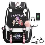 K-Pop Demon Hunters Anime School Backpack Cute Cartoon Bag for Students black_tfrf black 10