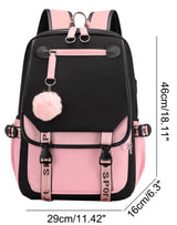 K-Pop Demon Hunters Anime School Backpack Cute Cartoon Bag for Students black_tfrf black 10