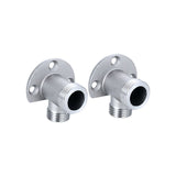 Installation kit for connecting hose to exposed tap. Outdoor shower system thermostatic mixer conversion built into the surface
