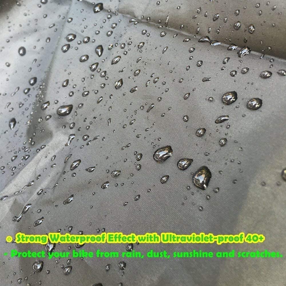 Bicycle cover for outdoor storage, cover/bike storage for mountain bikes. —XL,200*70*110CM,Silver and black,
