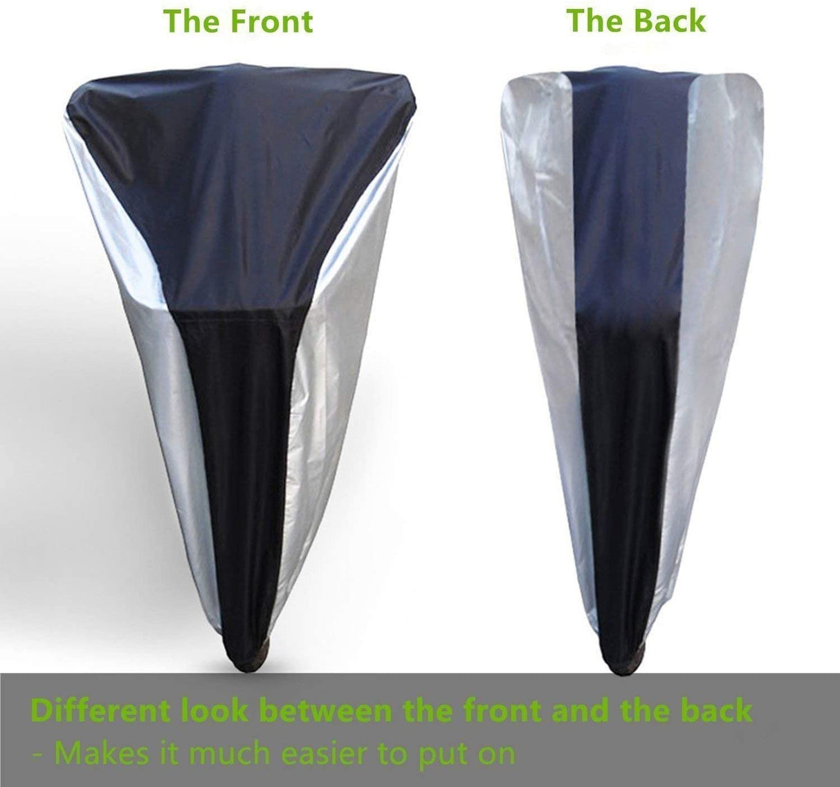 Bicycle cover for outdoor storage, cover/bike storage for mountain bikes. —XL,200*70*110CM,Silver and black,