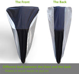 Bicycle cover for outdoor storage, cover/bike storage for mountain bikes. —XL,200*70*110CM,Silver and black, - Side View