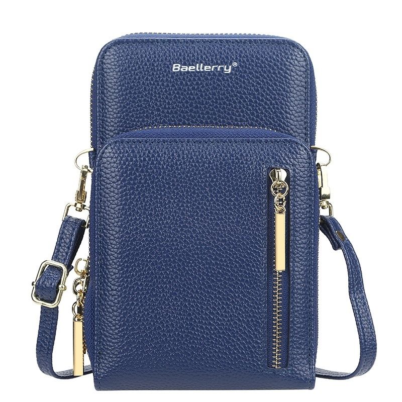 Shoulder bag mobile phone bag with shoulder strap for mobile phone blue A blue A