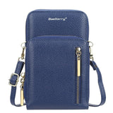 Shoulder bag mobile phone bag with shoulder strap for mobile phone blue A blue A