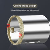100mm Diamond Hole Saw with Centering Drill, Tile Hole Saw a - Top-Down View