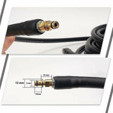 Hose for Kärcher K2 K3 K4 K5 K6 K7 high pressure washer - 10m - Quick connect hose with brass nozzles 10M-yux 10M