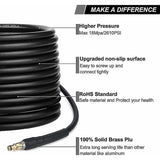Hose for Kärcher K2 K3 K4 K5 K6 K7 high pressure washer - 10m - Quick connect hose with brass nozzles 10M-yux 10M - Top-Down View