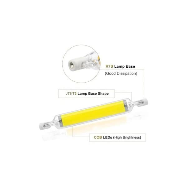 [XJ] Package R7S 10W 78mm Dimmable LED Bulb Cool White 6000K 100W Halogen J78 Replacement Double Ended R7S Base Tube 360 Degree Beam Angle