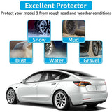 pcs Mudguards for Tesla Model 3 Front Rear Mudguard Fender Kit White Model 3_tfrf White Model 3