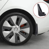 pcs Mudguards for Tesla Model 3 Front Rear Mudguard Fender Kit White Model 3_tfrf White Model 3 - Close-Up Angle