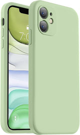 Upgraded Liquid Silicone with [Square Edges] [Camera Protection] [Soft Anti-Scratch Microfiber Lining] Mobile Case for iPhone 11 6.1 inch - Matcha