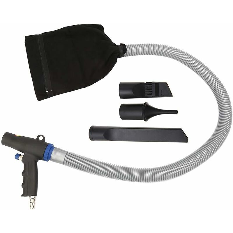 Air Blower Vacuum Gun Pneumatic Vacuum Kit - Dual Function Blower Vacuum Gun, Air Suction Blower Vacuum Gun, Including Bags, Tubes and Accessories