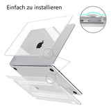 Case Compatible with NEW MacBook Air 13.6 inch M2 A2681, 2022 Release, Ultra-thin Smooth Hard Shell Protective Case, Crystal Clear - 45-Degree Angle
