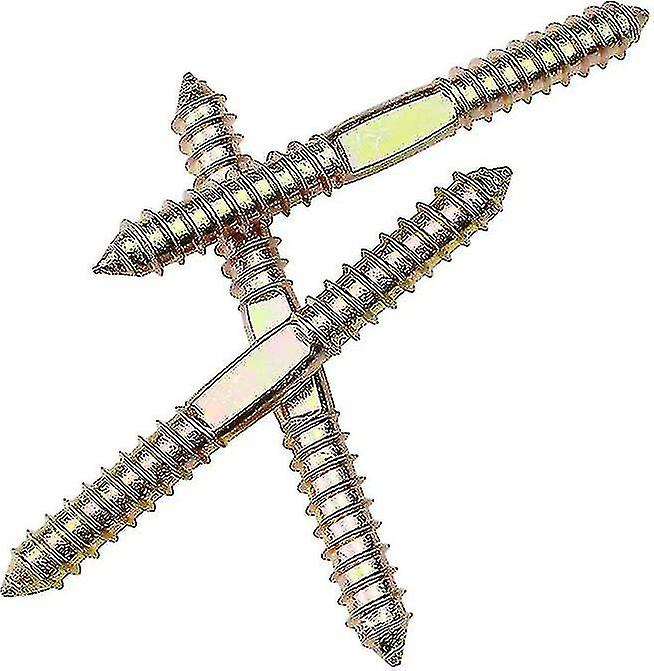 10pcs Double Head Wood Screws Plated Self Tapping 78mm*8mm For Furniture Fastening Woodworking Coupling