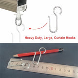 Curtain Clips, 40 Pieces Curtain Rail Hooks, Heavy Duty Zinc Curtain Hooks, for Door Curtains, etc. (50x2.5mm) - Front View