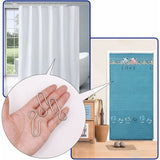 Curtain Clips, 40 Pieces Curtain Rail Hooks, Heavy Duty Zinc Curtain Hooks, for Door Curtains, etc. (50x2.5mm)