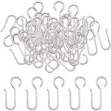 Curtain Clips, 40 Pieces Curtain Rail Hooks, Heavy Duty Zinc Curtain Hooks, for Door Curtains, etc. (50x2.5mm) - 45-Degree Angle