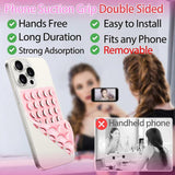 New Silicone Suction Cup Phone Case Mount Double Sided, Phone Accessory Handsfree Strong Grip Holder for Selfies and Videos White