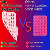 New Silicone Suction Cup Phone Case Mount Double Sided, Phone Accessory Handsfree Strong Grip Holder for Selfies and Videos White